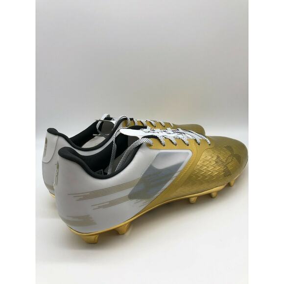 Under Armour Mens Blur Lux LE Black History Month Gold Cleats 3023378-901 Sz 16 - Picture 10 of 12